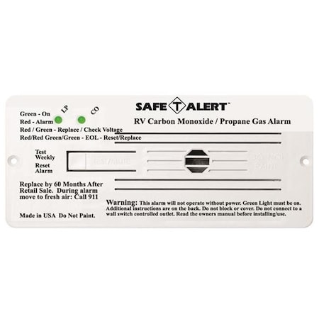 Mti Industry MTI INDUSTRY 35742WT Carbon Monoxide & Propane Leak Detector - LP & CO Gas; Whire M6T-35742WT